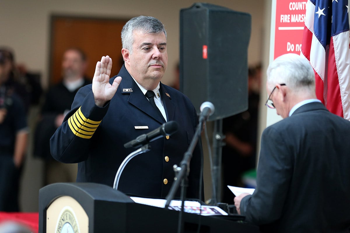 New Prince William County Fire and Rescue System Chief Takes Oath of Office